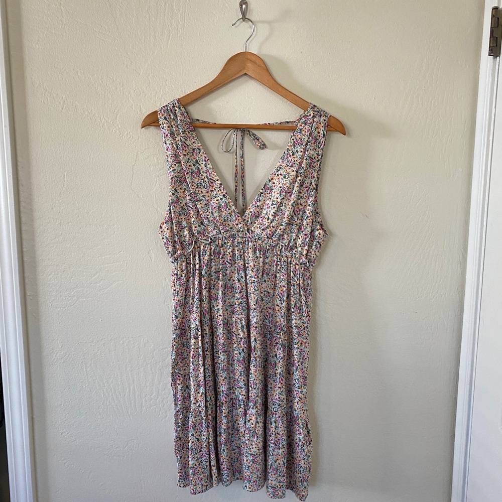 Women’s Floral Ruffle Mini Sundress Size L